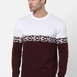 Celio Men Burgundy Colourblocked-picture-19