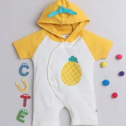 BUMZEE  Infant Boys Printed Hooded Cotton Rompers-picture-49