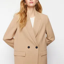 Trendyol Notched Lapel Double-Breasted Blazer-picture-34