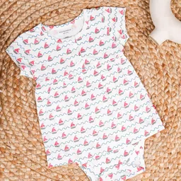 Nino Bambino Infant Girls Printed Organic Cotton Rompers-picture-55