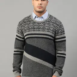 Matinique Men Grey & Black Pullover-image-7