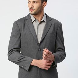 Basics Comfort Fit Single Breasted Casual Blazer-image-55