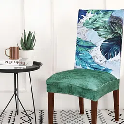 ohello Green and Blue 6 Pieces Printed Breathable Chair Covers-image-37