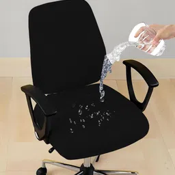 Lazi Black 6 Pieces Water Resistant Elastic Chair Covers-image-19