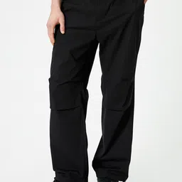Koton Men Loose Fit Cotton Mid Rise Trousers-picture-10