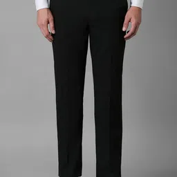Louis Philippe Men Slim Fit Mid Rise Flat Front Trousers-picture-40