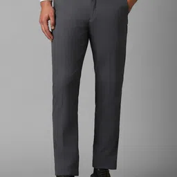 Louis Philippe Men Slim Fit Mid-Rise Formal Trousers-image-9