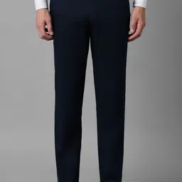 Luxure by Louis Philippe Men Solid Mid Rise Slim Fit Formal Trousers-picture-24