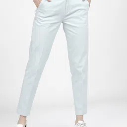 Tokyo Talkies Women Blue Tapered Fit Trousers-picture-24