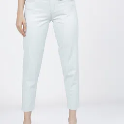 Tokyo Talkies Women Blue Tapered Fit Trousers-image-38