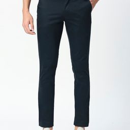 Basics Men Tapered Fit Mid-Rise Cotton Trousers-picture-18