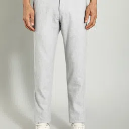 Indian Terrain Men Brooklyn Slim Fit Linen Cotton Trouser-picture-24