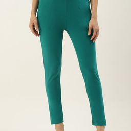 De Moza Women Slim Fit Cotton Cigarette Trousers-picture-40