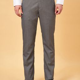 Peregrine by Pantaloons Men Textured Slim Fit Formal Trousers-picture-17