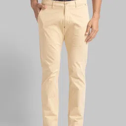 Parx Men Beige Solid Trousers-image-8