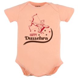 FFLIRTYGO Infants Typography Printed Dussehra Special Pure Cotton Bodysuit-picture-8