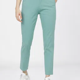 Tokyo Talkies Women Blue Tapered Fit Easy Wash Trousers-picture-32