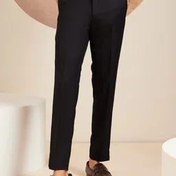 DENNISON Men Smart Tapered Fit Easy Wash Formal Trouser-image-82