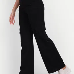 Next One Women Smart Loose Fit High-Rise Easy Wash Cargo Trousers-picture-29