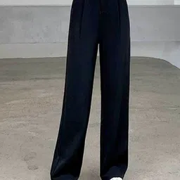 Next One Women  Smart Loose Fit High-Rise Easy Wash Trousers-image-79