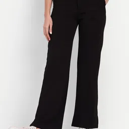 BROADSTAR Women Straight Fit High-Rise Easy Wash Trousers-picture-35