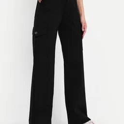Next One Women Smart High-Rise Easy Wash Cargos Trousers-picture-33