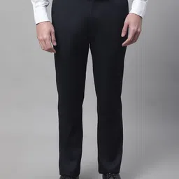 Cantabil Men Easy Wash Mid-Rise Formal Trousers-picture-32