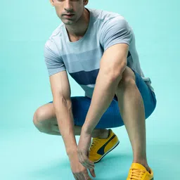 FAUSTO Men Yellow Colourblocked PU Sneakers-picture-36