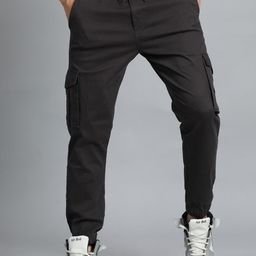 Bushirt Men Flat-Front Mid-Rise Cotton Classic Slim Fit Casual Joggers Trousers-picture-13
