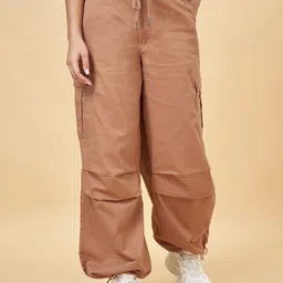 SF JEANS by Pantaloons Women High-Rise Cotton Cargos Trouser-picture-20