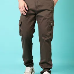 V-Mart Men Cotton Mid-Rise Cargos Trousers-image-15