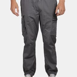 t-base Men Mid-Rise Flat-Front Plain Drawstring Cotton Cargos Jogger-picture-29