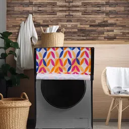 DREAM CARE Yellow & Pink Printed Waterpoof Front Load Washing Machine Cover-image-22