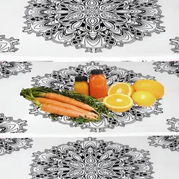 REVEXO Black & White 3 Pieces Printed Fridge Mats-image-6