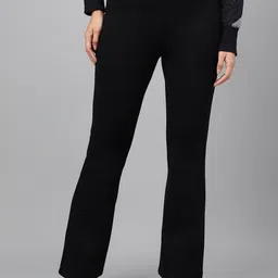Xpose Women Comfort Flared High-Rise Trousers-image-93