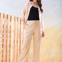 Freehand by The Indian Garage Co Women Flared High-Rise Trousers-picture-32
