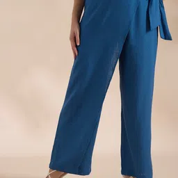 Virgio Women Beatrice|Viscose Overlap Wrap Pants-image-86