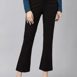 Xpose Women Comfort High-Rise Bootcut Trousers-image-54