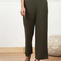 Biba Women Relaxed Low-Rise Parallel Trousers-image-43