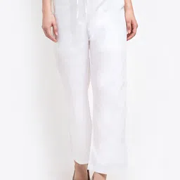 GRACIT Women Cambric Cotton Parallel Trousers-image-30