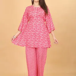 ODD BY chansi TRENDZ Printed Tunic With Trousers-picture-28