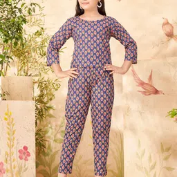 BAESD Girls Printed Pure Cotton Top With Trousers-image-86