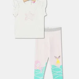 R&B Infant Girls Printed Pure Cotton Top With Trousers-picture-34
