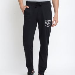 van heusen innerwear Van Heusen Men Black Solid Smart Tech Easy Stain Release Track Pants-picture-3