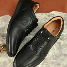 San Frissco Men Black Solid Sneakers-picture-45