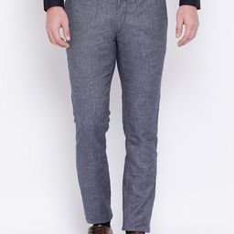 Antony Morato Men Blue Regular Fit Solid Formal Trousers-picture-19