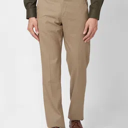 Park Avenue Men Solid Mid Rise Formal Trousers-image-74