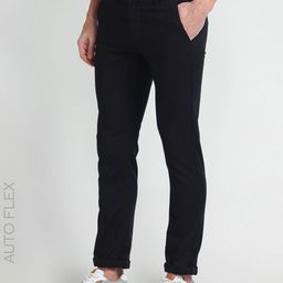 Arrow Sport Men Low-Rise Cotton Plain Slim Fit Chinos Trousers-picture-14