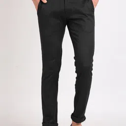 ADRO Men Pencil Slim Fit Cotton Chinos Trousers-image-12
