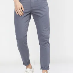 HIGHLANDER Men Grey Slim Fit Chinos Trousers-image-86